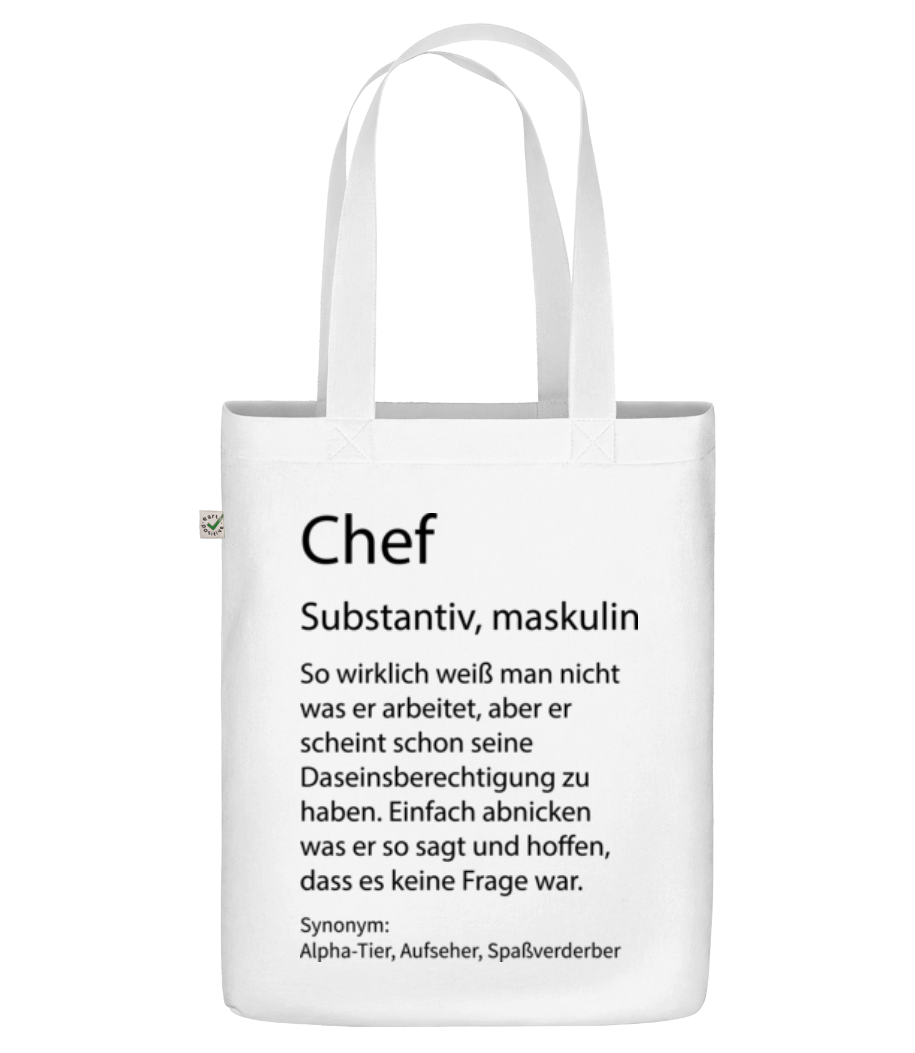 Chef Quatsch Duden · Bio Tasche