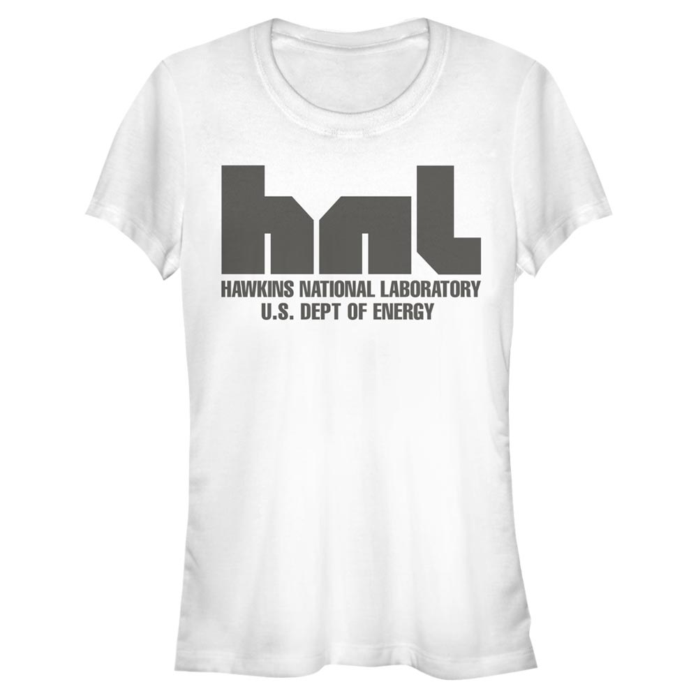 Aperçu: Netflix - Stranger Things - Hawkins National Laboratory - Femme T-shirt - Blanc - Devant