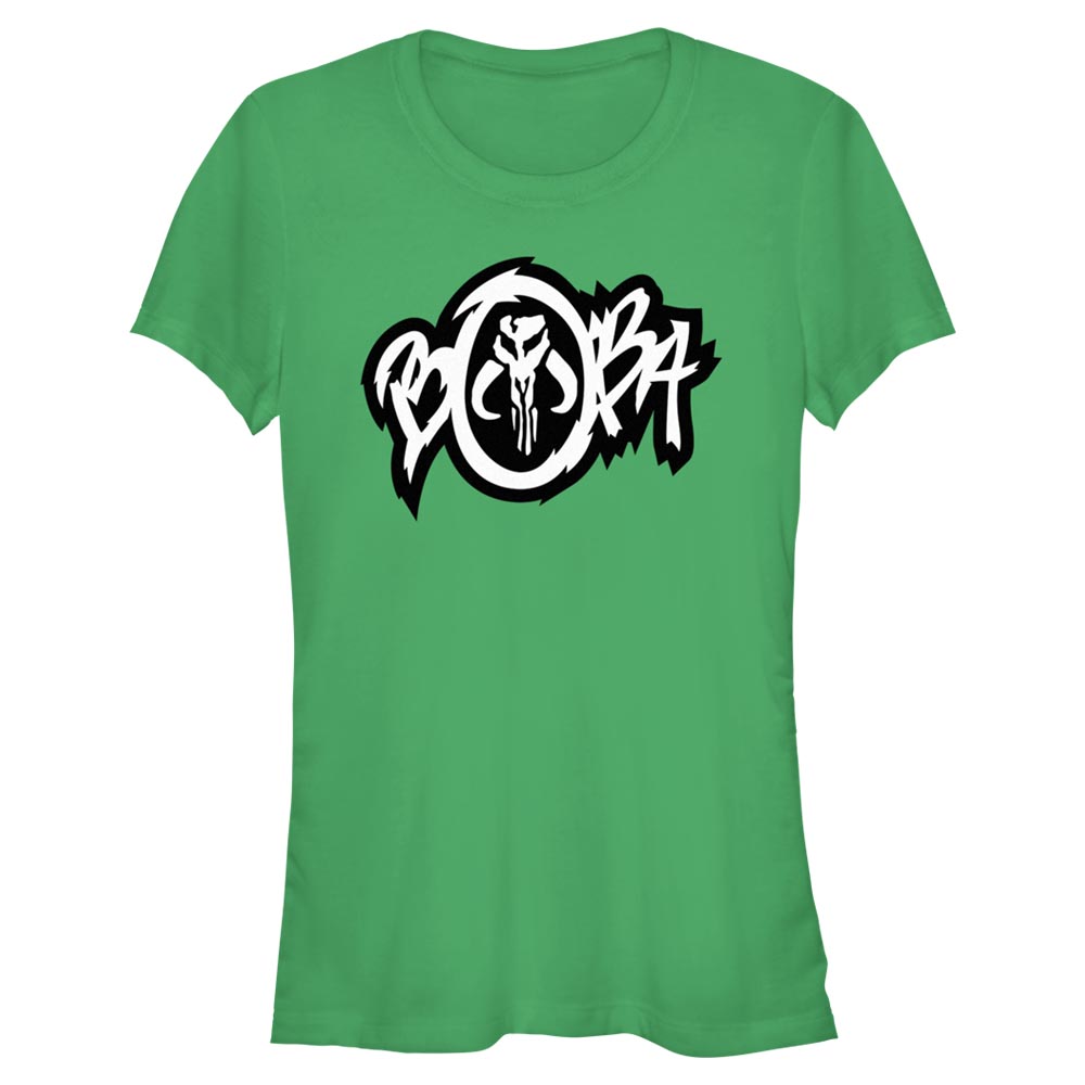 Star Wars - Book of Boba Fett - Boba Fett Boba Mando Skull - Femme T-shirt - Vert irlandais - Devant