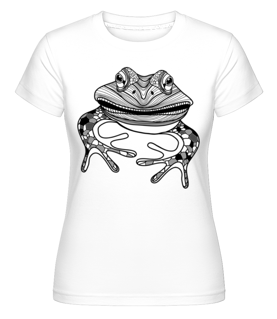 Frog Outline Drawing -  T-shirt Shirtinator femme - Blanc - Devant