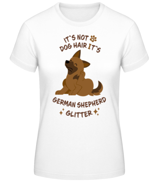 Not Dog Hair German Shepherd Glitter - T-shirt standard Femme - Blanc - Devant