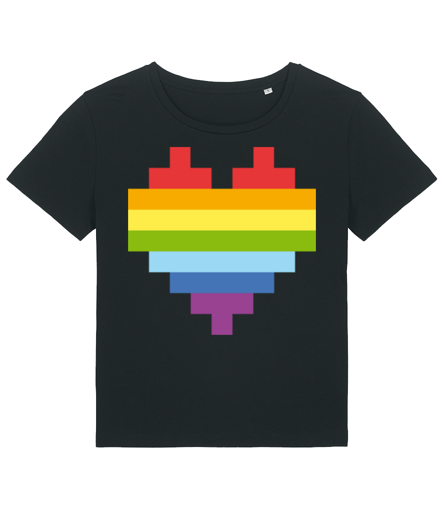 Rainbow Heart · T-shirt bio Femme Stanley Stella 2.0