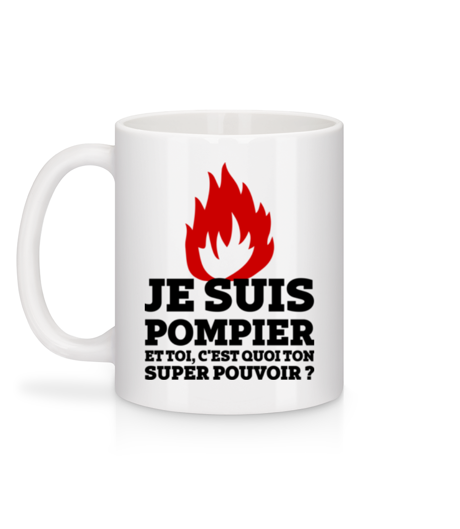 Aperçu: Je Suis Pompier - Mug en céramique blanc - Blanc - Derrière