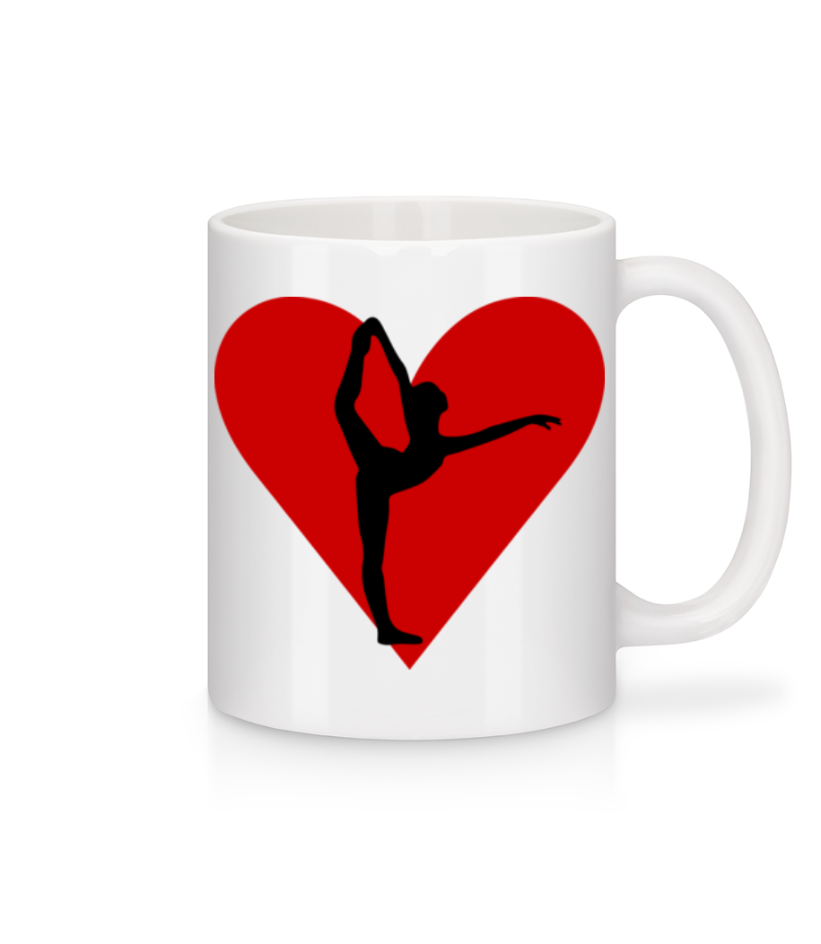Yoga Cœur · Mug en céramique blanc