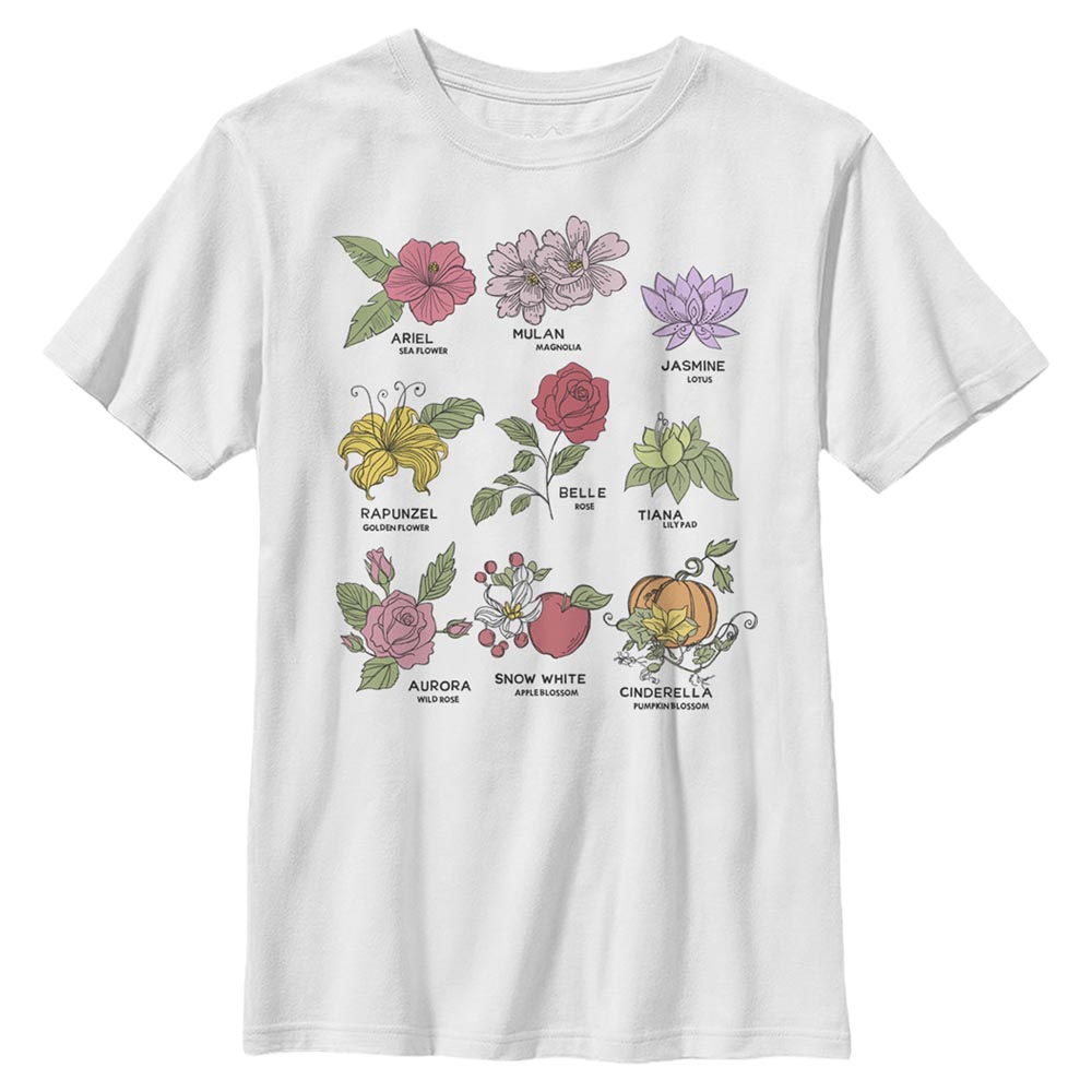 Disney - Princesses Disney - Photo de groupe Princess Flowers - Enfant T-shirt