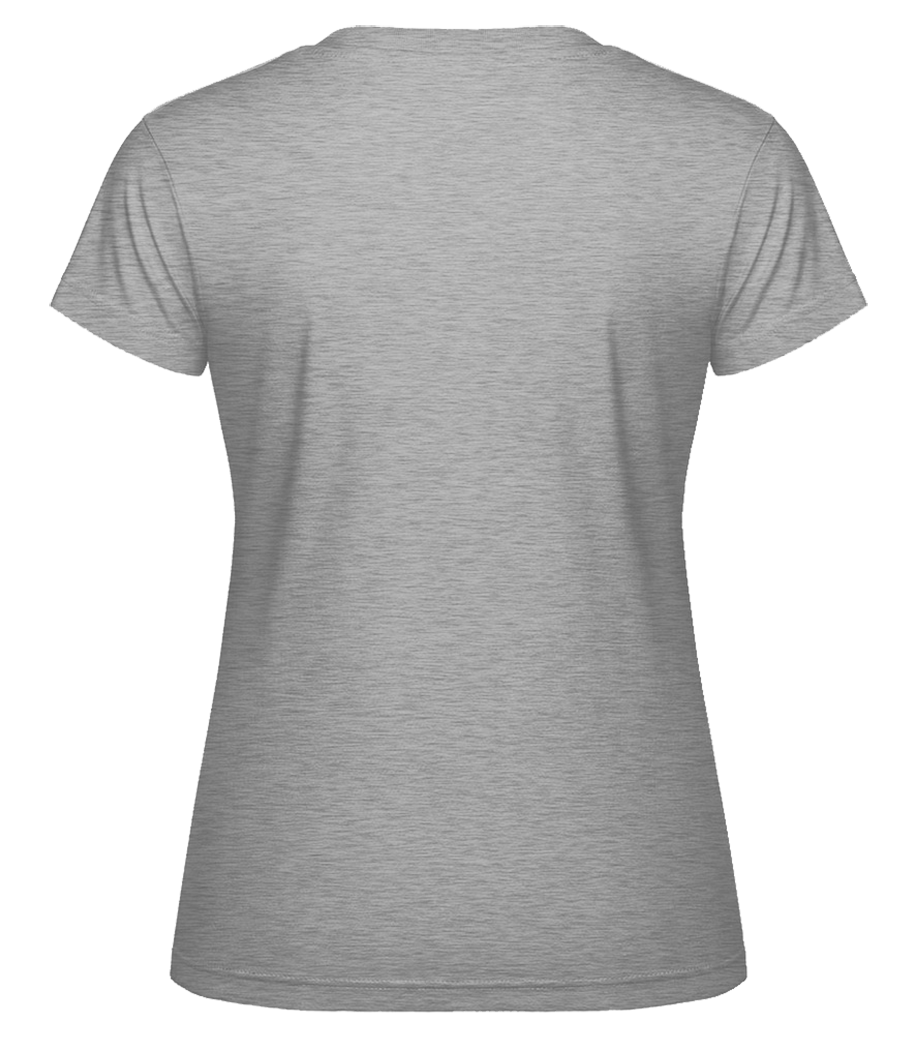 Aperçu: Dear Santa It Wasn't Me -  T-shirt Shirtinator femme - Gris chiné - Derrière