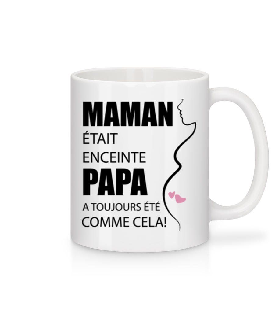 Maman Était Enceinte · Mug en céramique blanc