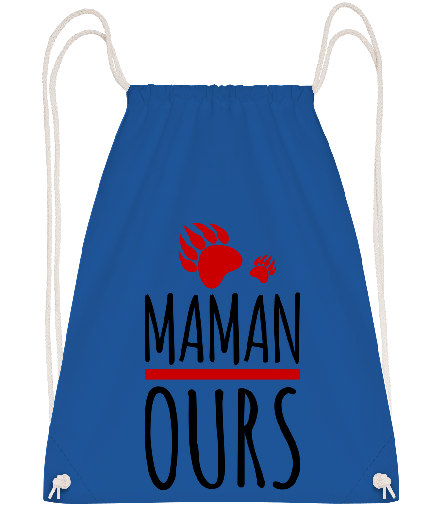 Aperçu: Maman Ours - Sac à dos Drawstring - Bleu royal - Vorn