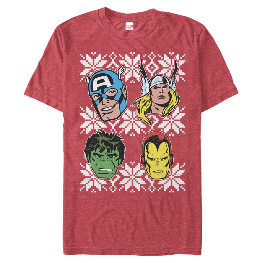 Marvel - Avengers - Photo de groupe Super Heads - Christmas - Homme T-shirt