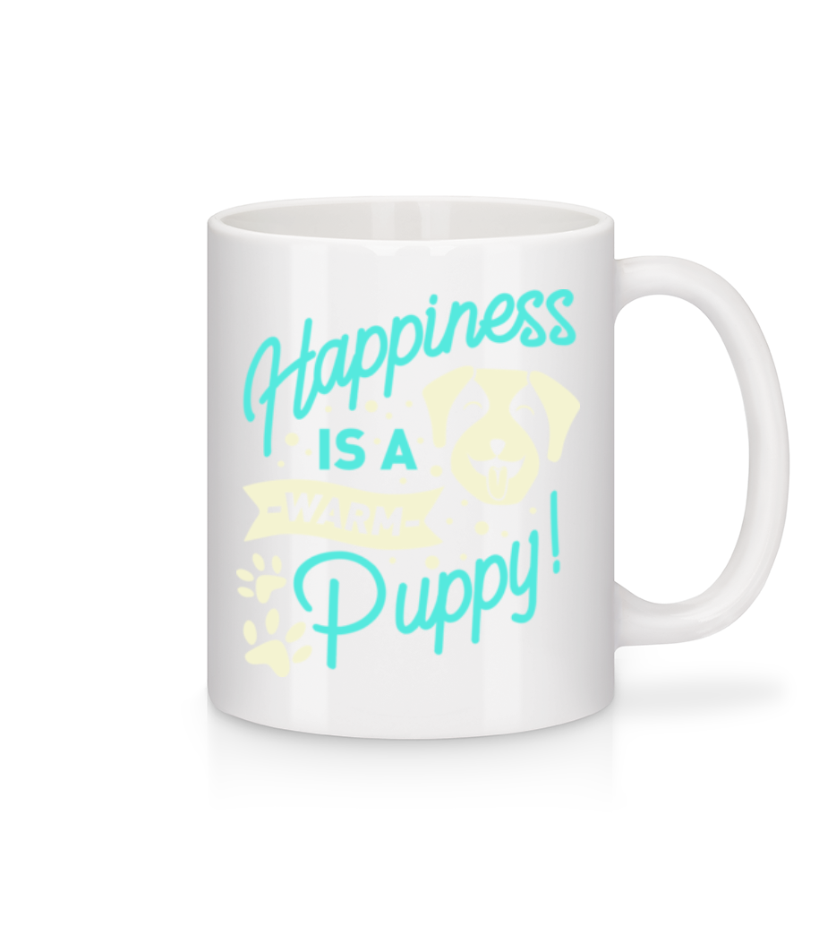 Happiness Is A Warm Puppy · Mug en céramique blanc