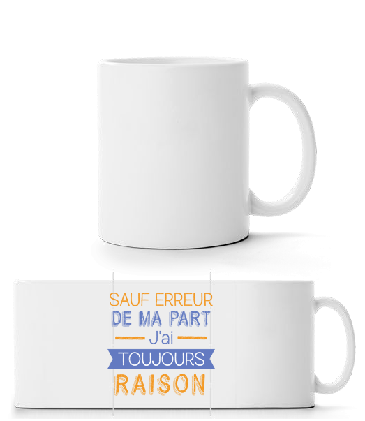 De Ma Part J'ai Toujours Raison · Mug panorama