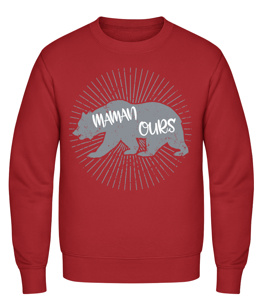 Aperçu: Maman Ours - Sweat-shirt classique avec manches set-in - Rouge - Vorn