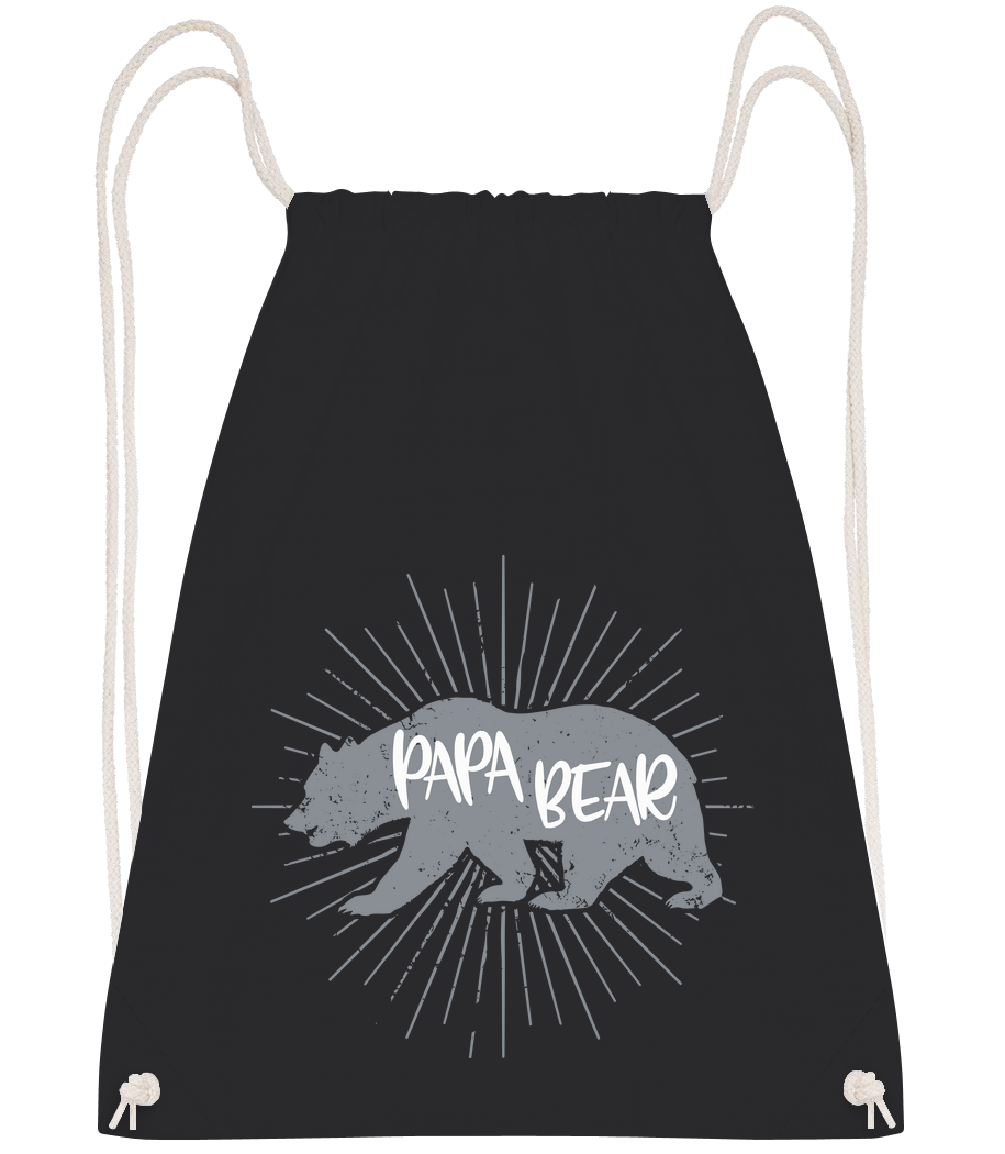 Aperçu: Papa Bear - Sac à dos Drawstring - Noir - Vorn