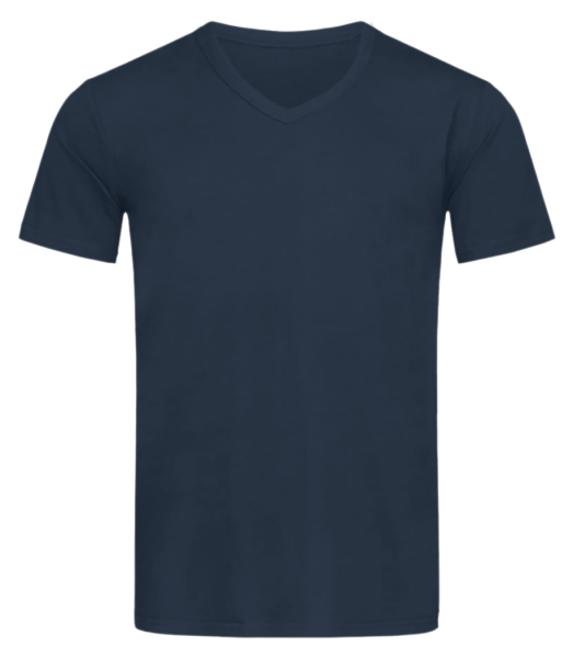 Männer T-Shirt V-Ausschnitt - Marine - Vorne
