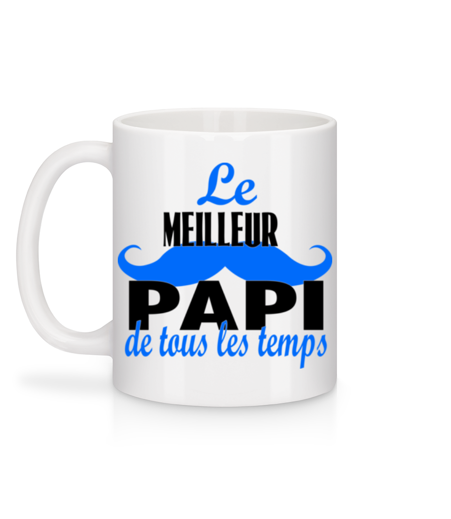 Aperçu: Le Meilleur Papi - Mug en céramique blanc - Blanc - Derrière