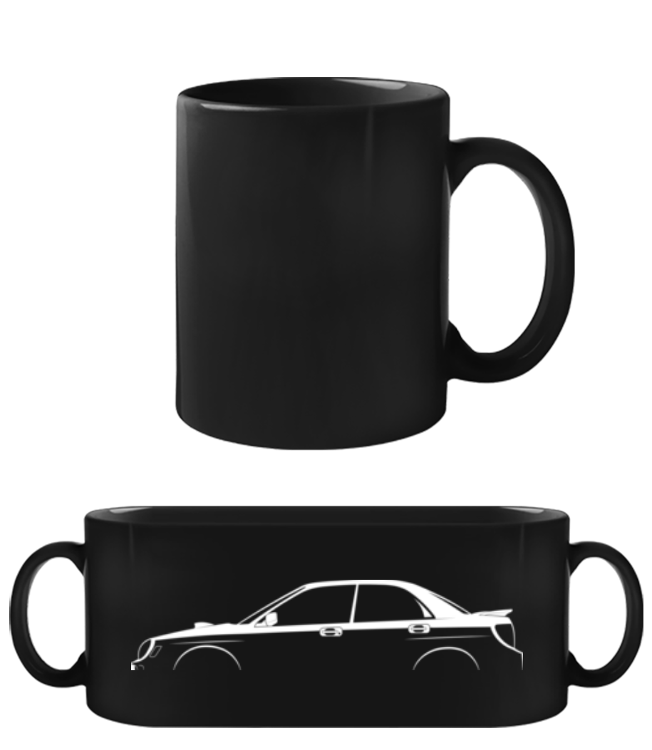 'Subaru Impreza WRX STi' Silhouette · Tasse Noire