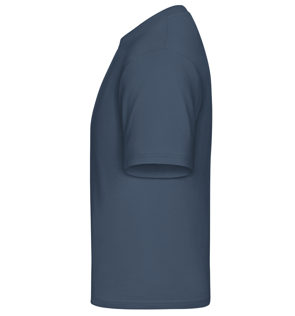 Ours Blanc Comic Ombre -  T-Shirt Shirtinator homme - Bleu denim - Gauche