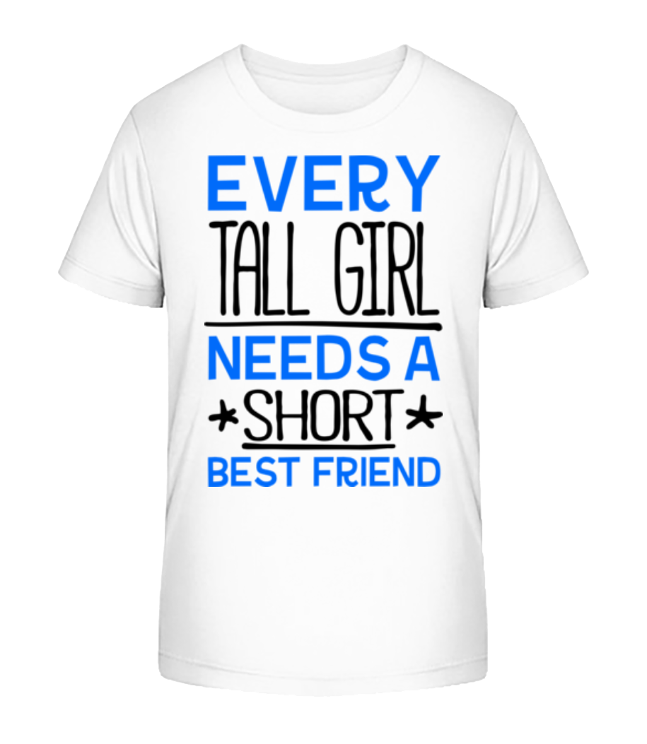 Aperçu: A Short Best Friend - T-shirt bio Enfant Stanley Stella 2.0 - Blanc - Devant