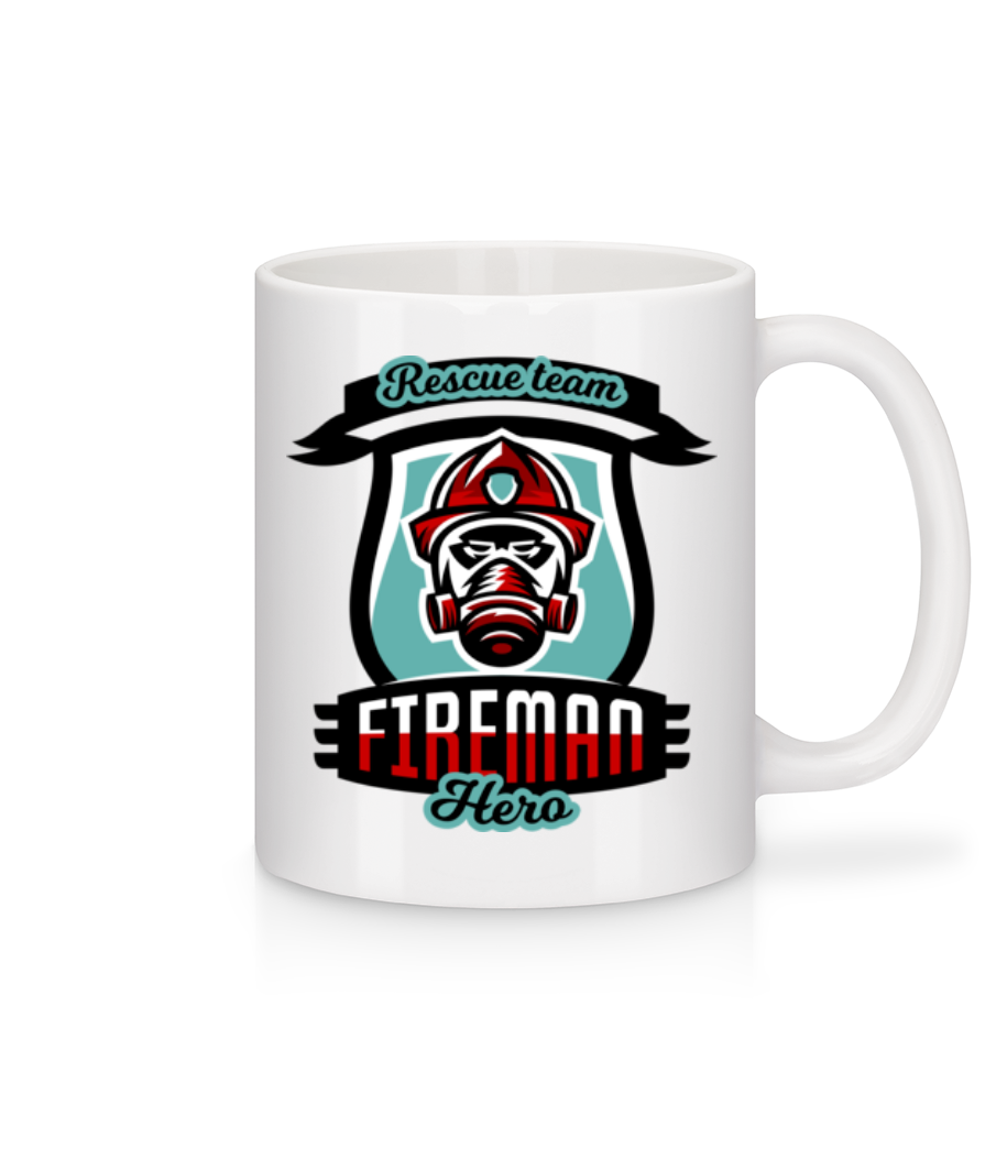 Rescue Team Fireman Hero · Mug en céramique blanc