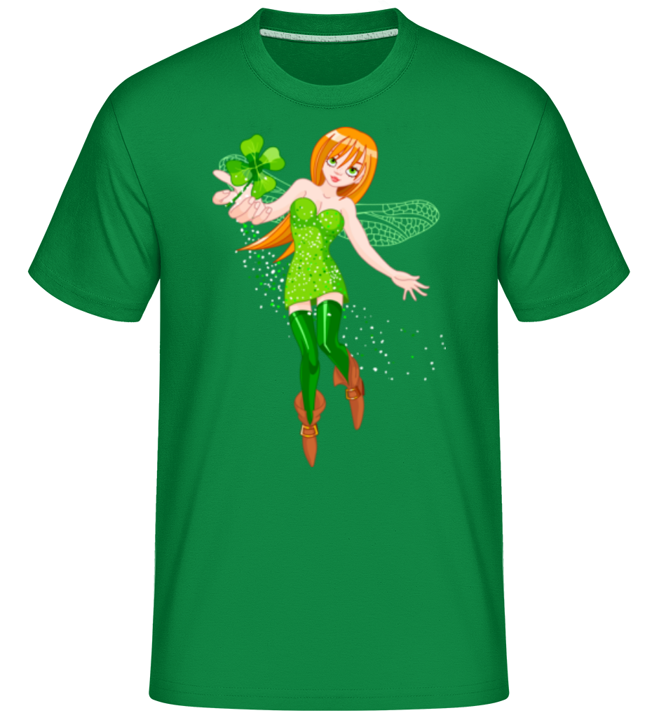 Aperçu: Irish Fairy Logo -  T-Shirt Shirtinator homme - Vert irlandais - Devant