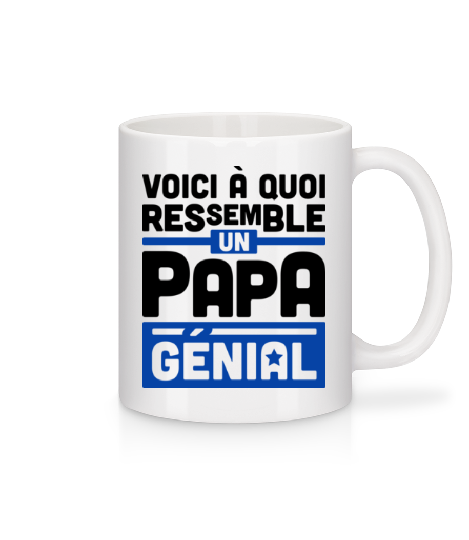 Papa Génial · Mug en céramique blanc