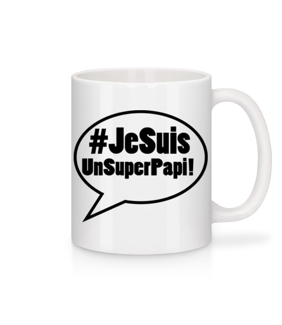 Je Suis Un Super Papi · Mug en céramique blanc