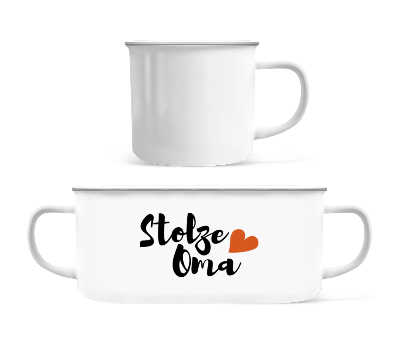 Stolze Oma · Emaille-Tasse