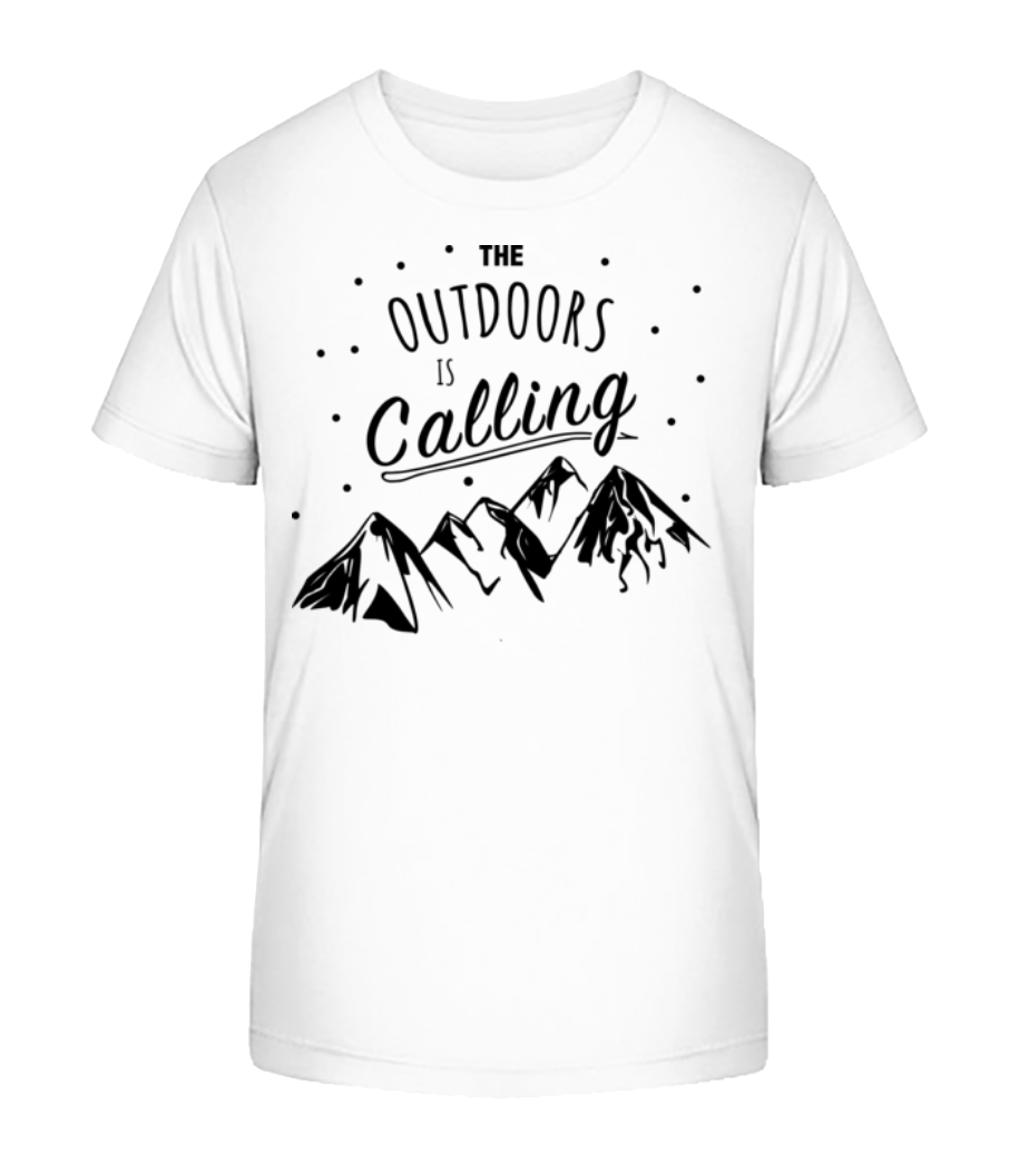 The Outdoors Is Calling - T-shirt bio Enfant Stanley Stella 2.0 - Blanc - Devant