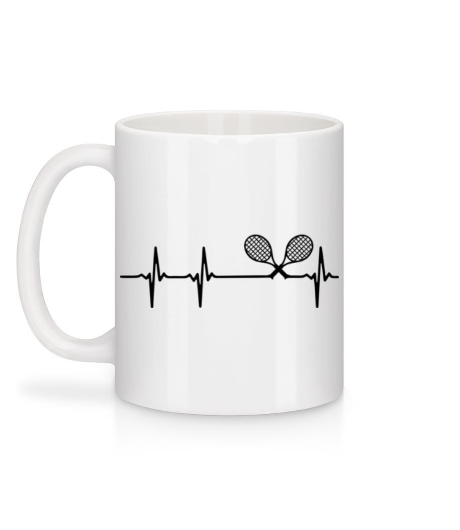 Aperçu: Pulsation Tennis - Mug en céramique blanc - Blanc - Derrière