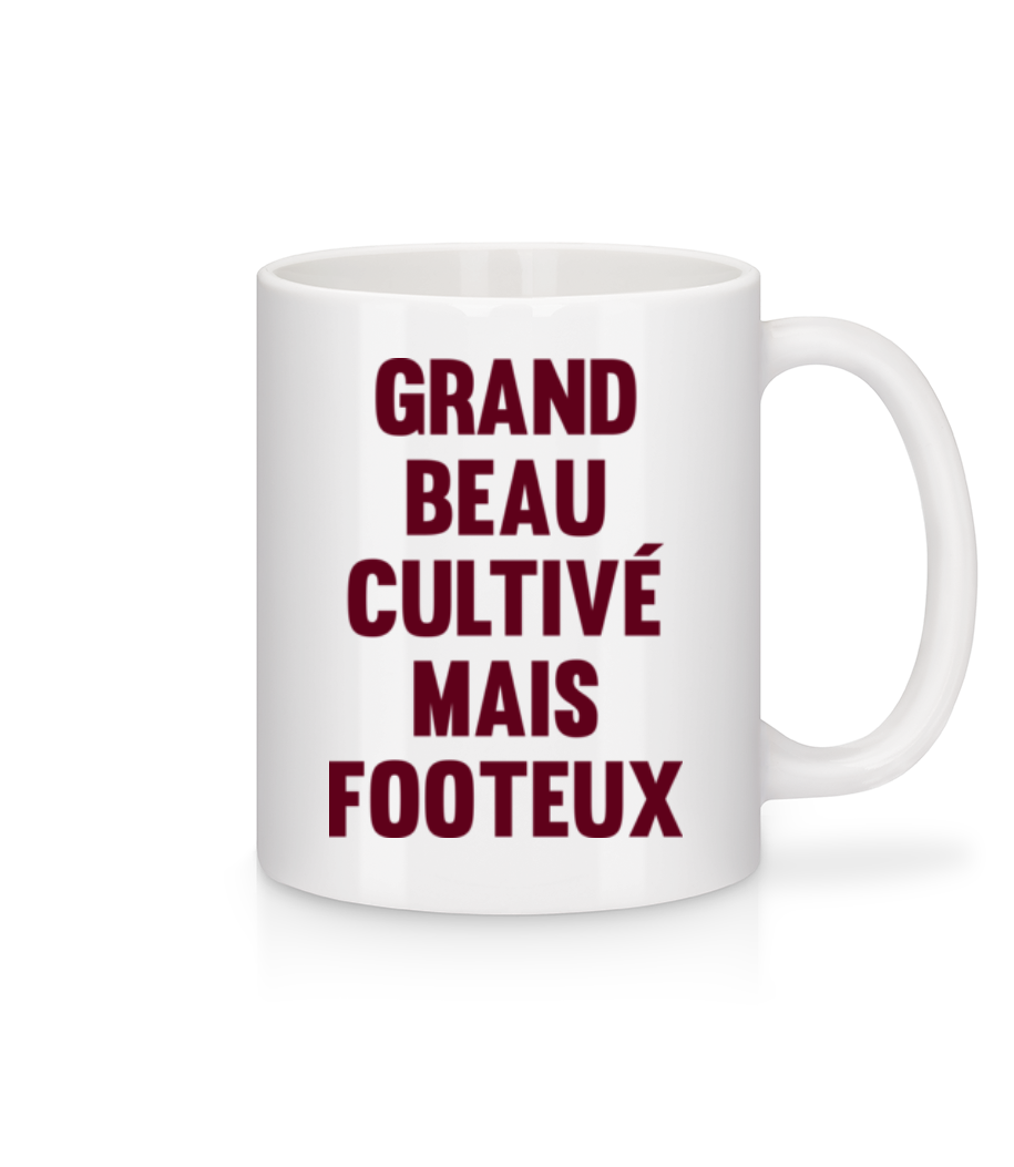 Grand Beau Cultivé Mais Footeux · Mug en céramique blanc