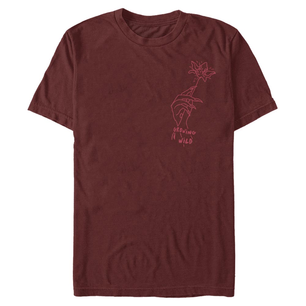 Aperçu: Disney - Maléfique Le Pouvoir du Mal - Symbol Wild Flower - Homme T-shirt - Cerise - Devant