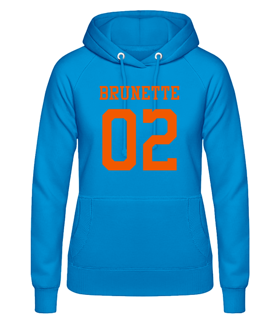 Brunette 02 · Sweat à capuche basique pour femme