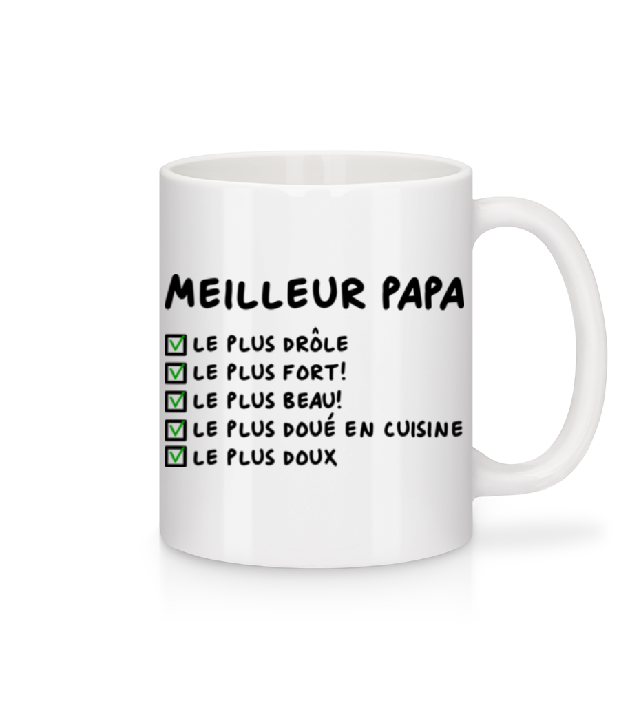 Meileur Papa · Mug en céramique blanc