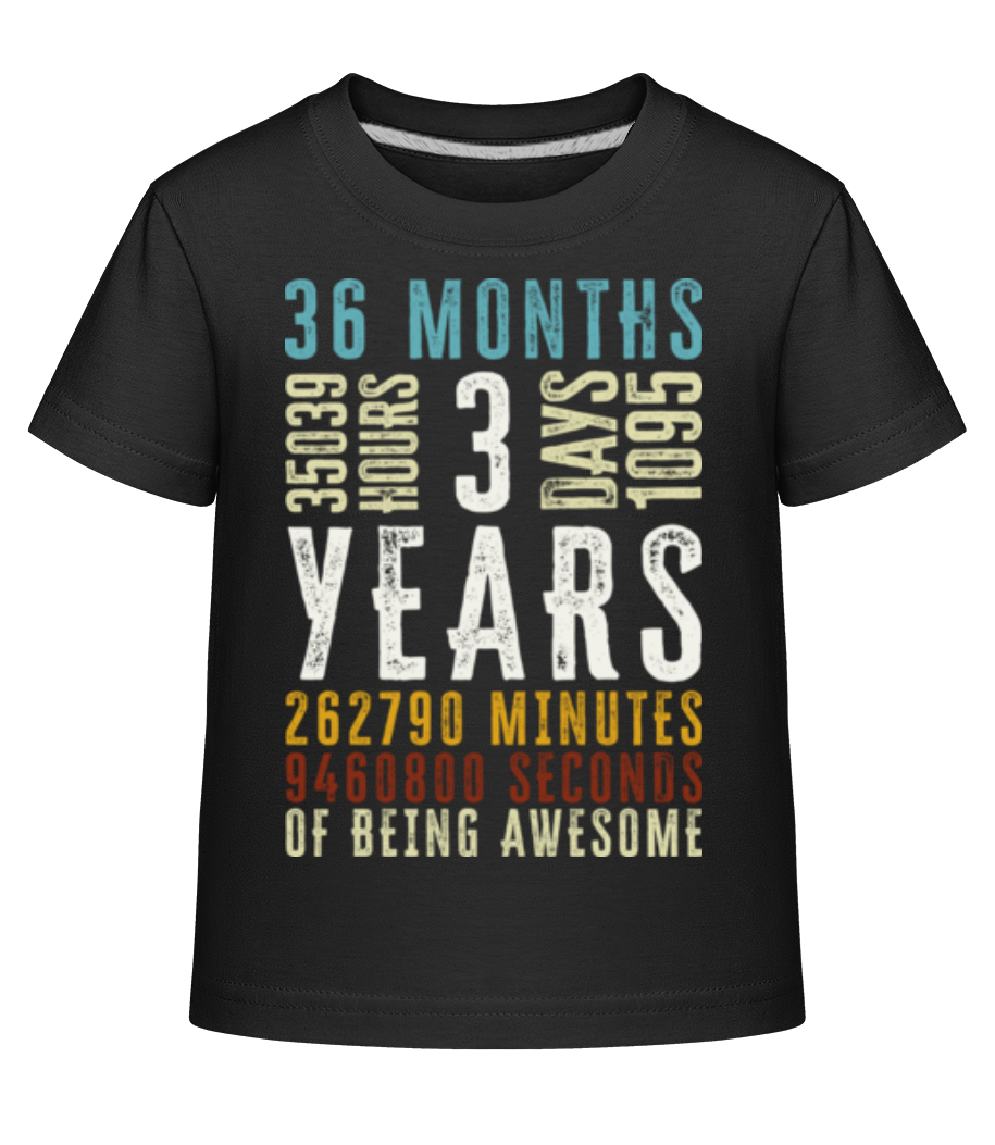 3 Years 36 Months · T-shirt shirtinator Enfant