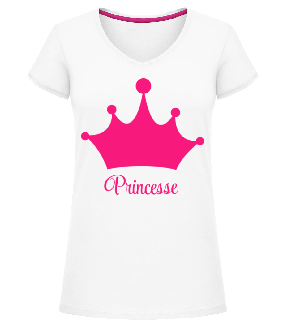 Princesse Couronne · T-shirt col en V Femme
