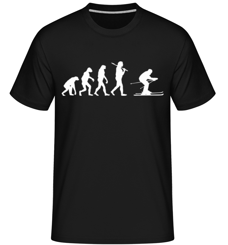 Aperçu: Évolution du ski -  T-Shirt Shirtinator homme - Noir - Devant