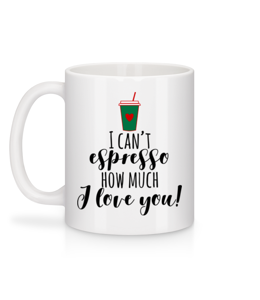 Aperçu: I Can't Espresso - Mug en céramique blanc - Blanc - Derrière
