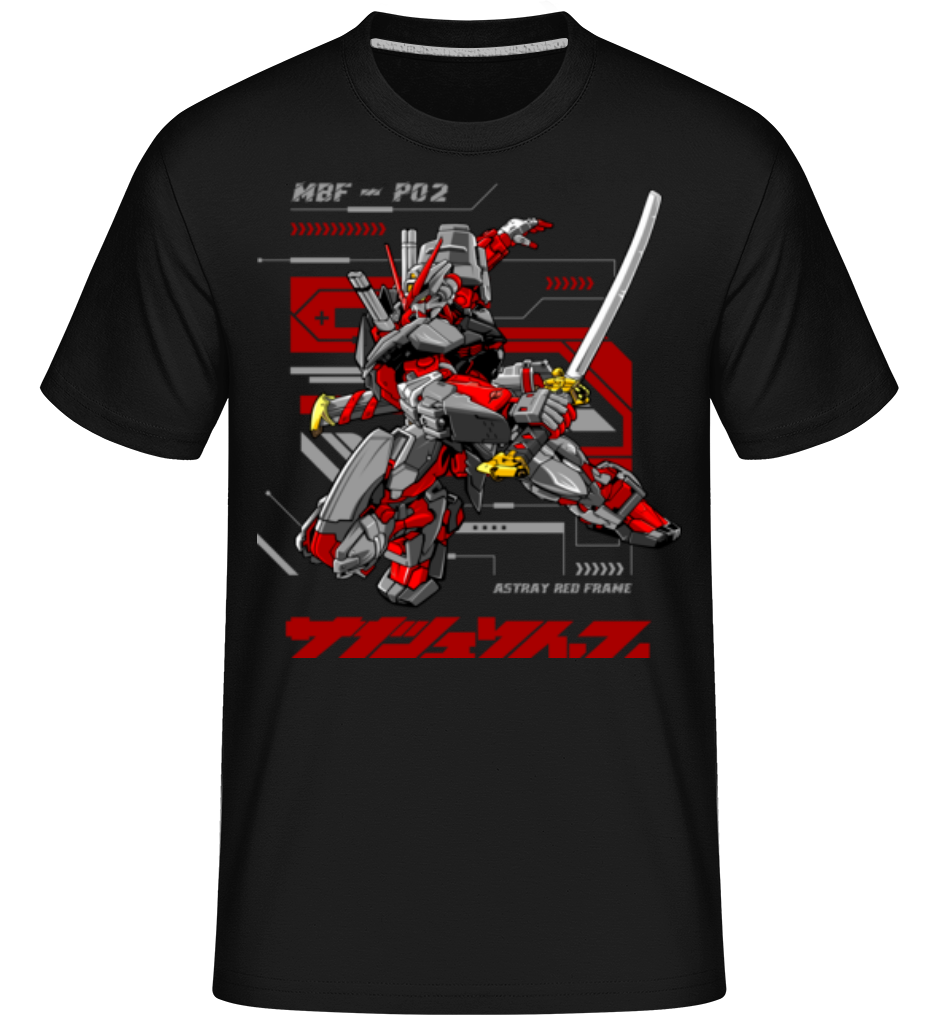 Astray Red Frame -  T-Shirt Shirtinator homme - Noir - Devant