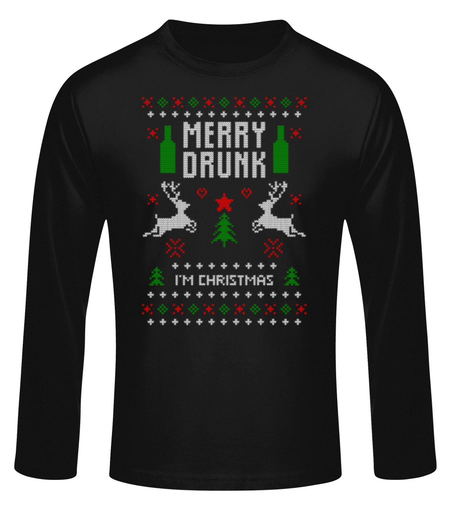 Merry Drunk I Am  Christmas · T-shirt à manches longues standard Homme