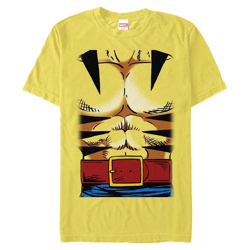 Aperçu: Marvel - X-Men - Wolverine Suit - Halloween - Homme T-shirt - Jaune - Devant