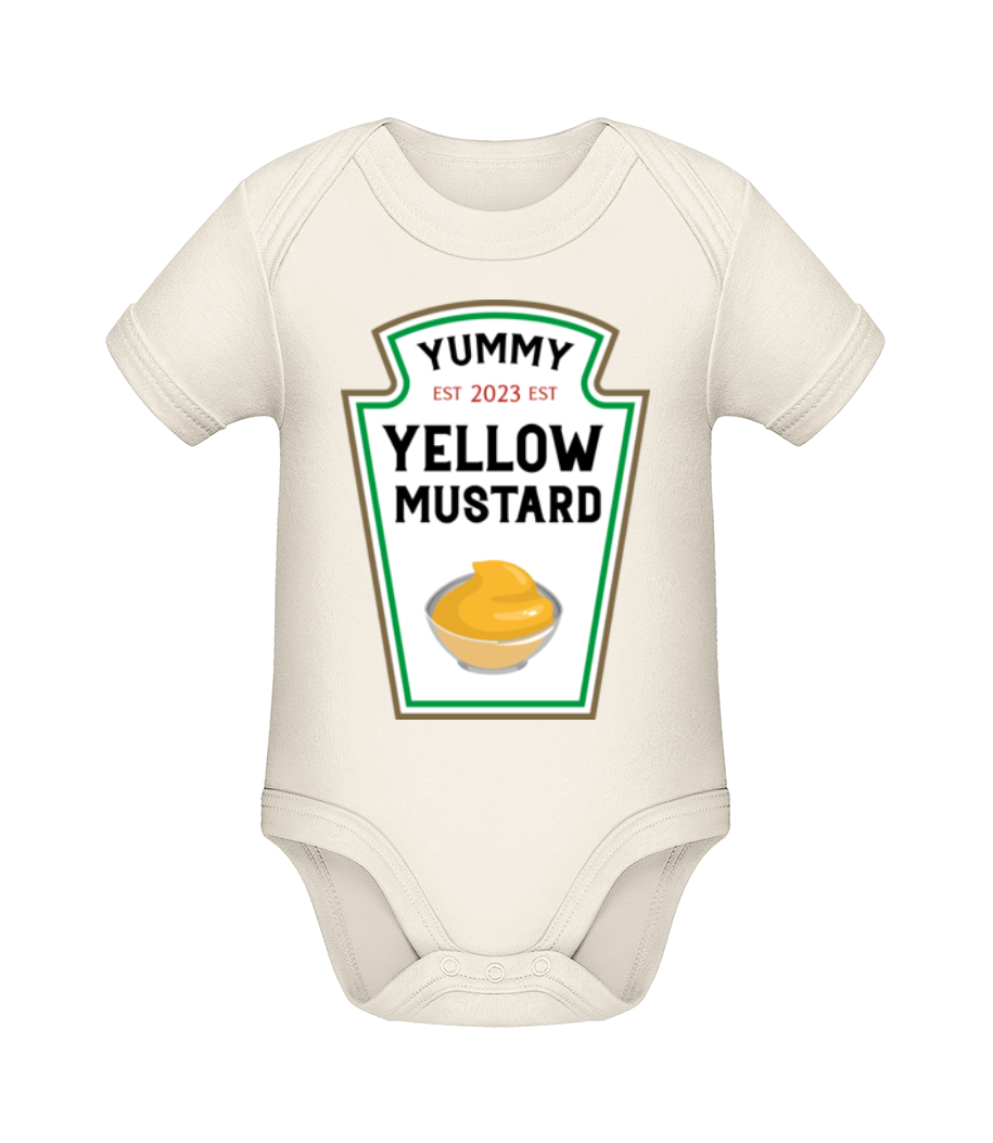Baby Yummy Yellow Mustard 2023 · Body manches courtes bio