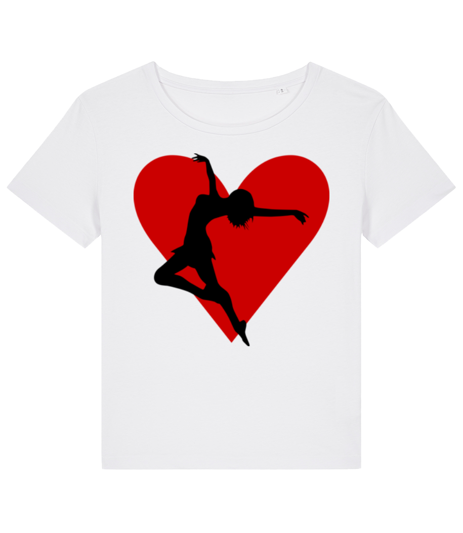 Aperçu: Danseur Cœur - T-shirt bio Femme Stanley Stella 2.0 - Blanc - Devant