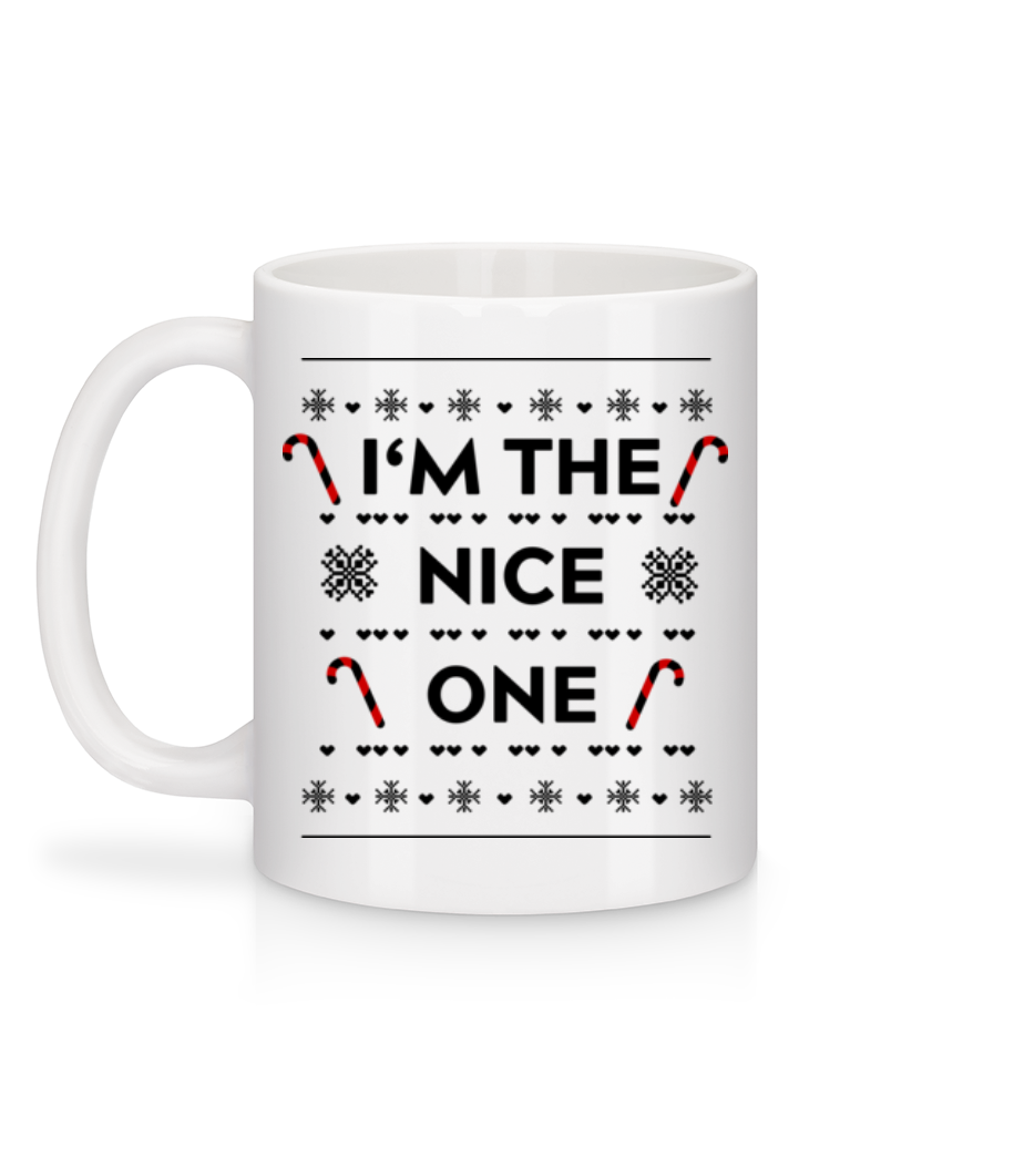 Aperçu: I'm The Nice One - Mug en céramique blanc - Blanc - Derrière