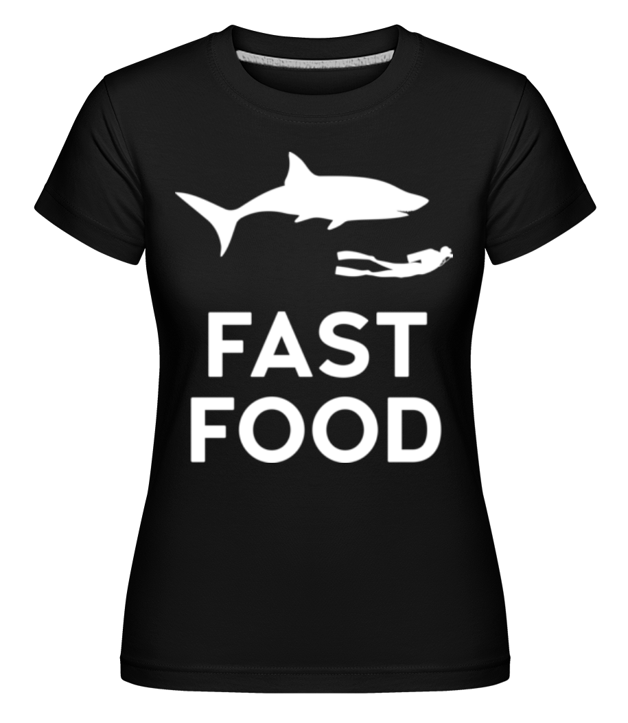 Aperçu: Fast Food Diver -  T-shirt Shirtinator femme - Noir - Devant