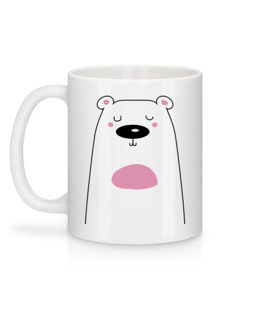 Aperçu: Ours Mignon - Mug en céramique blanc - Blanc - Derrière