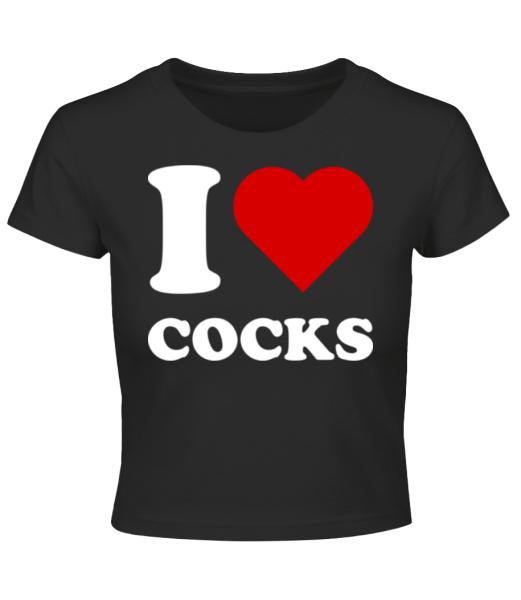 I Love Cocks - Crop top - Noir - Devant