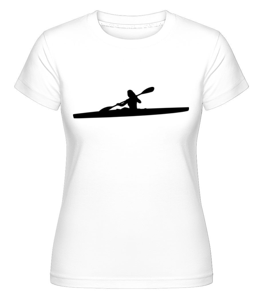 Aperçu: Kayak Shape Black -  T-shirt Shirtinator femme - Blanc - Devant