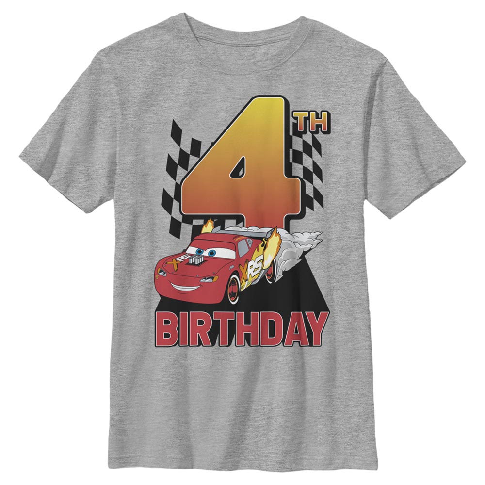 Pixar - Cars - Flash McQueen Lightning Birthday 4 - Birthday - Enfant T-shirt