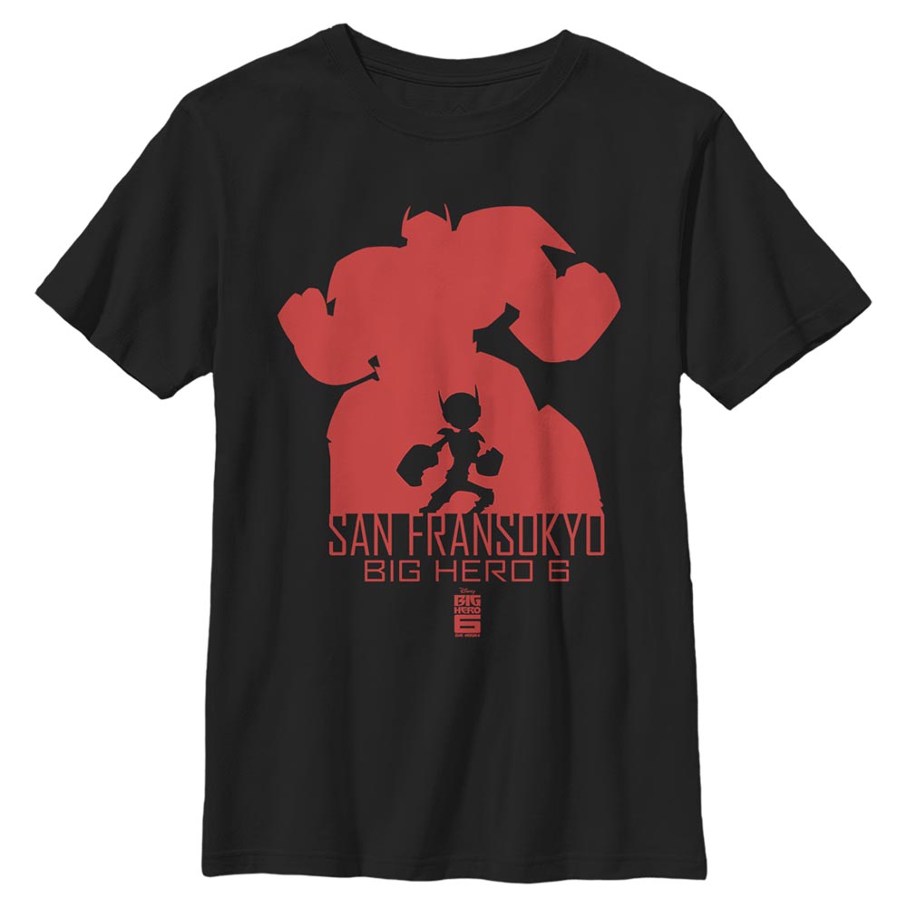 Disney - Les Nouveaux Héros - Hiro & Baymax Silhouette Baymax - Enfant T-shirt