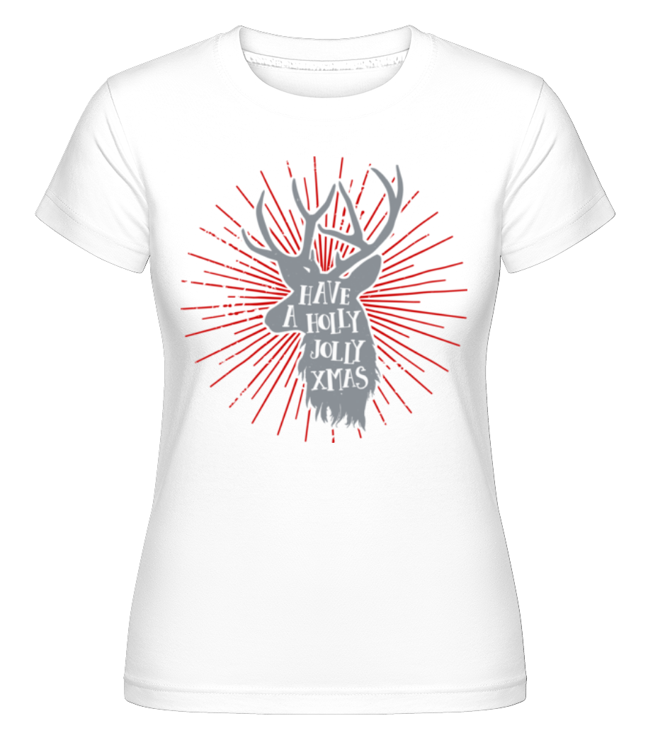 Aperçu: Have A Holly Jolly Xmas -  T-shirt Shirtinator femme - Blanc - Devant